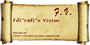 Fördős Vivien névjegykártya